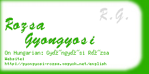 rozsa gyongyosi business card